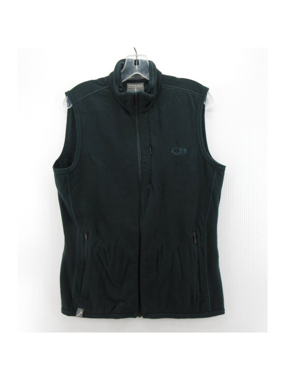Icebreaker Vest Small Merino Wool Full Zip Outdoor Hiking Mock Neck